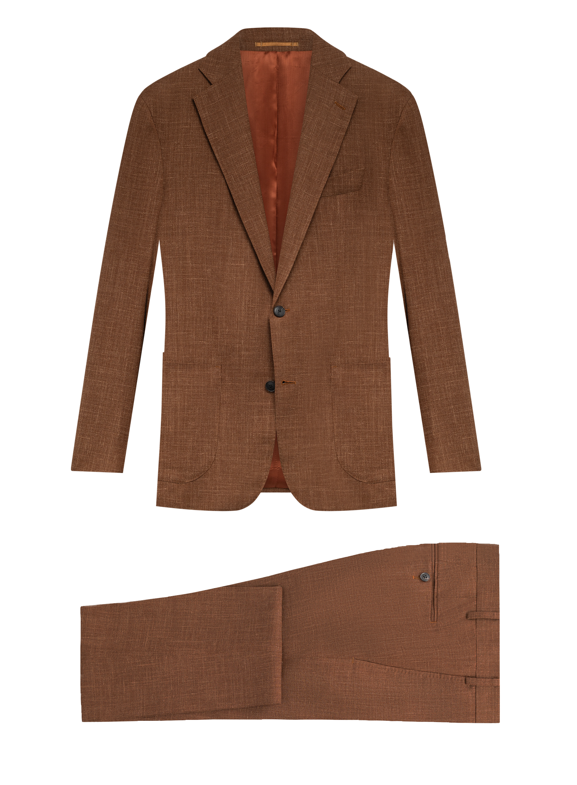 Pak van wol, zijde en linnen | Bruin