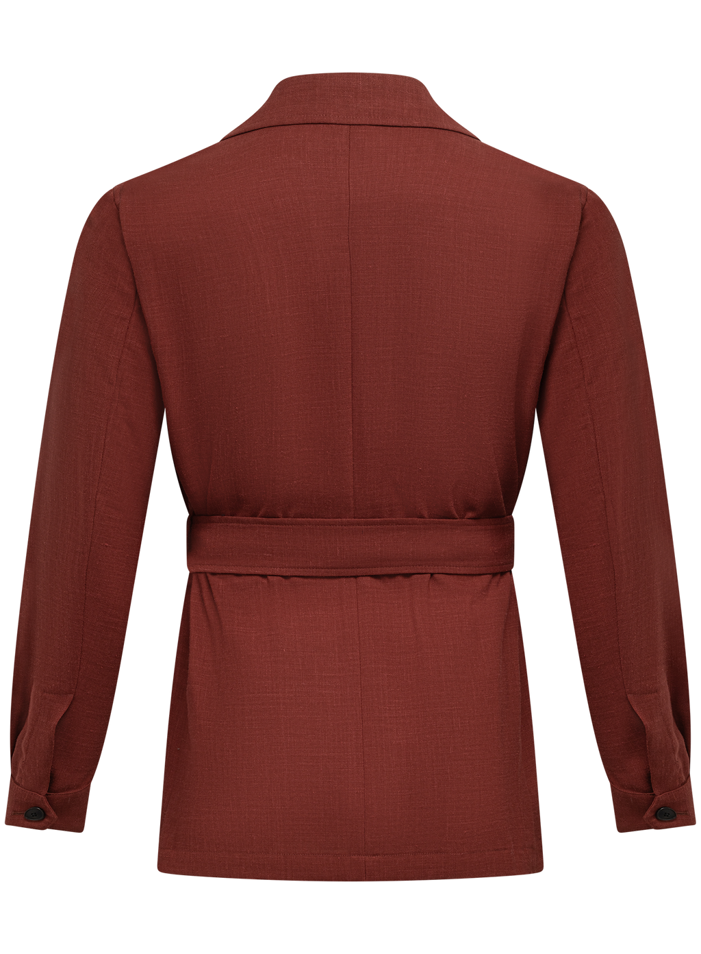 Pak van wol en linnen met safari jacket | Rood