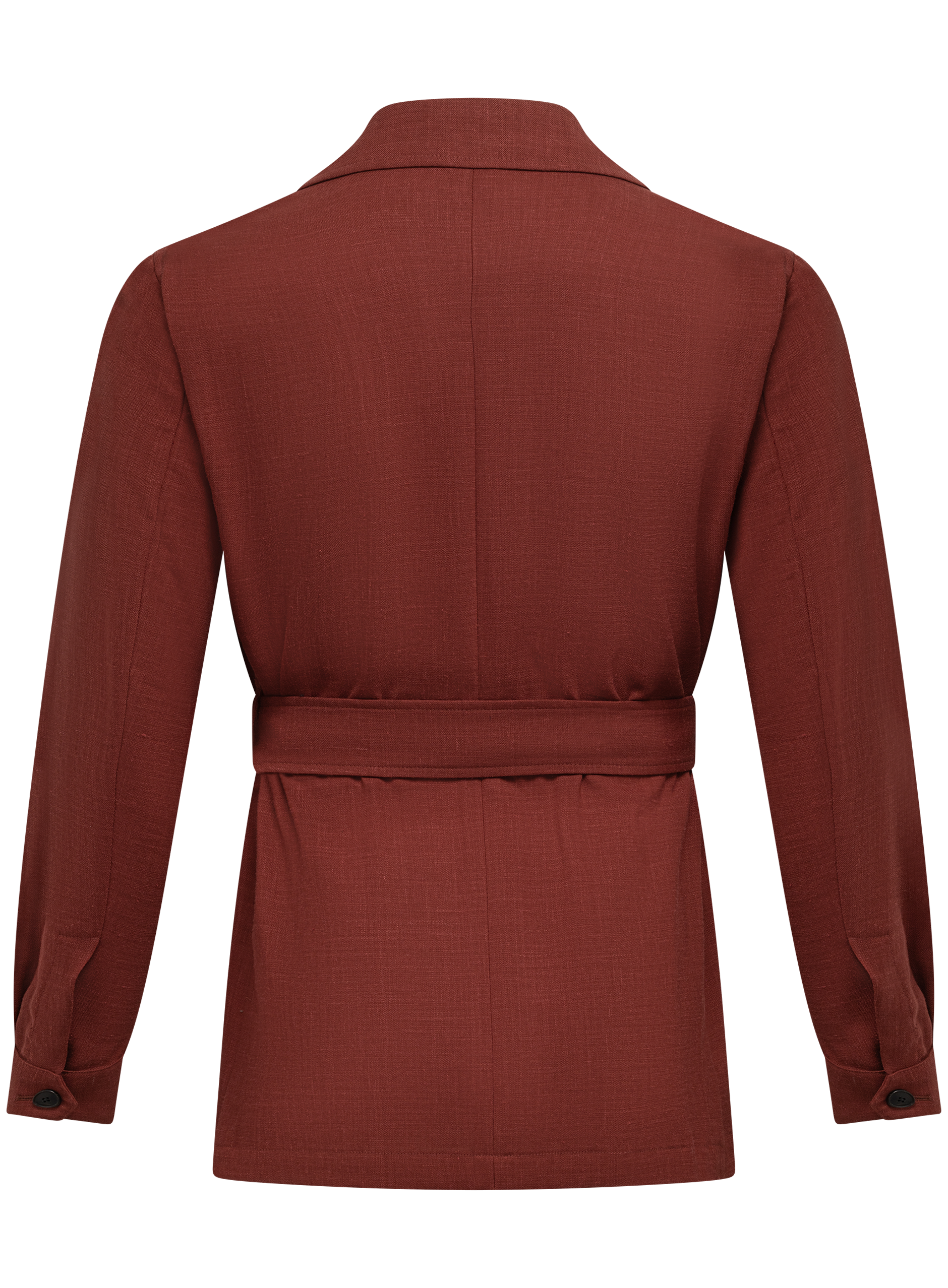 Pak van wol en linnen met safari jacket | Rood