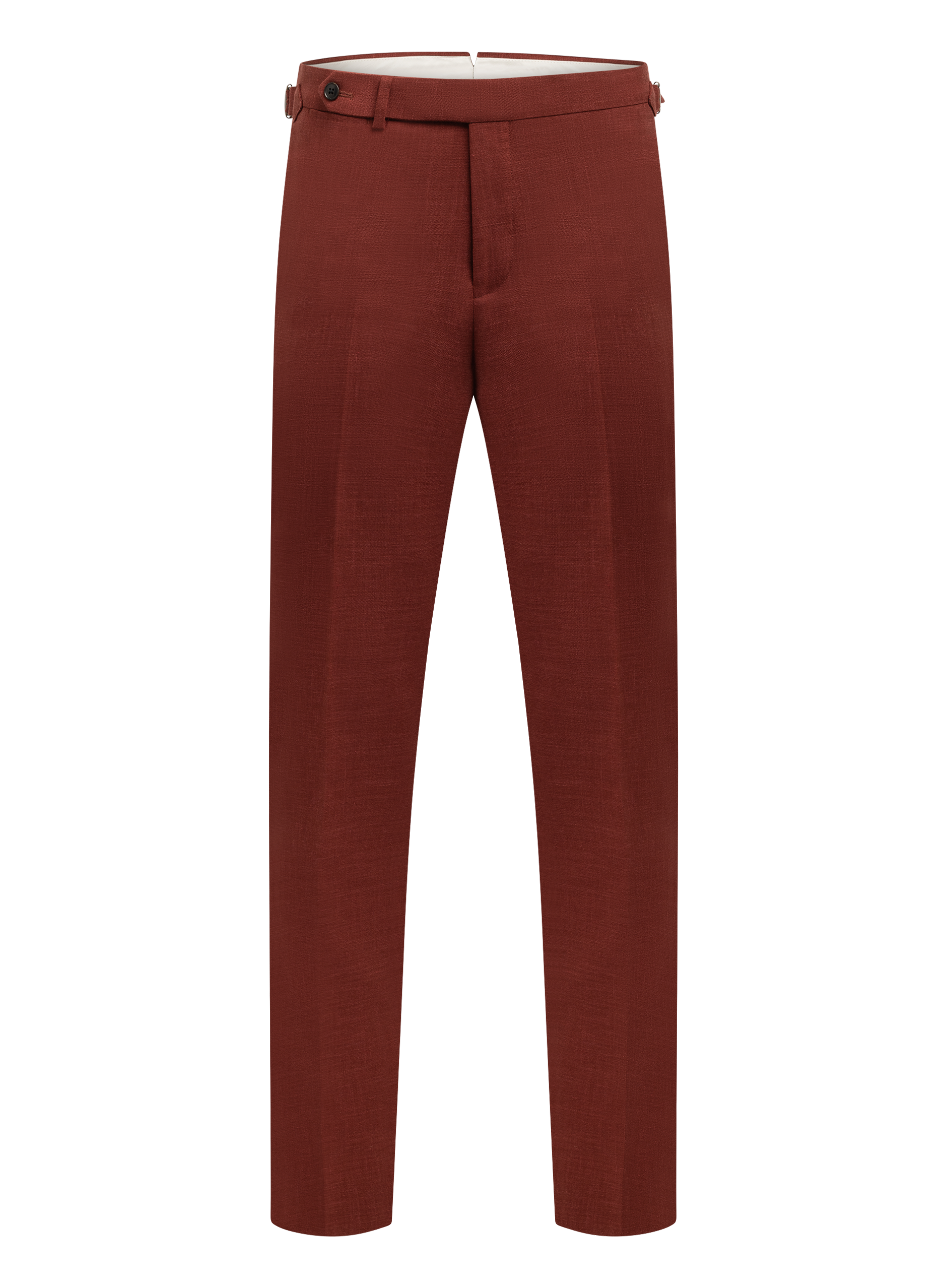 Pak van wol en linnen met safari jacket | Rood