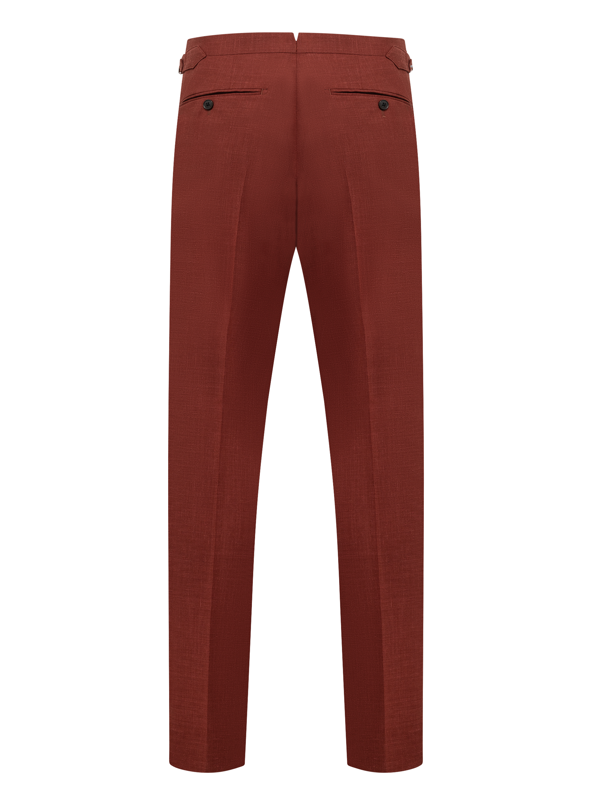 Pak van wol en linnen met safari jacket | Rood