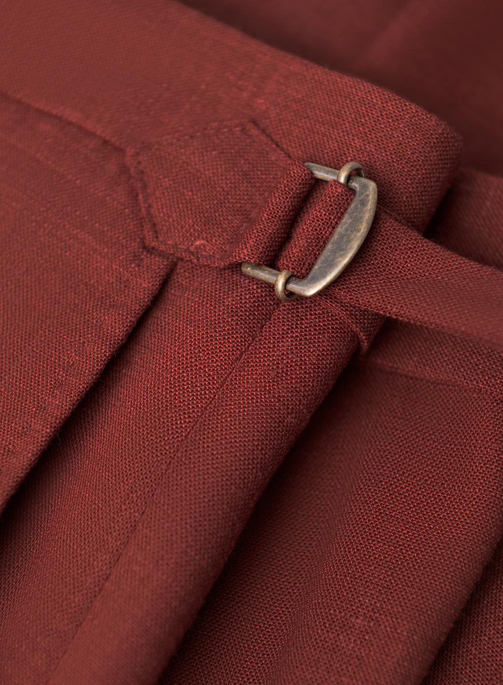 Pak van wol en linnen met safari jacket | FULL_WIDTH | Rood