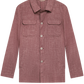 Pak met shirt jacket van wol, zijde en linnen (loro piana-stof) | OUD ROZE
