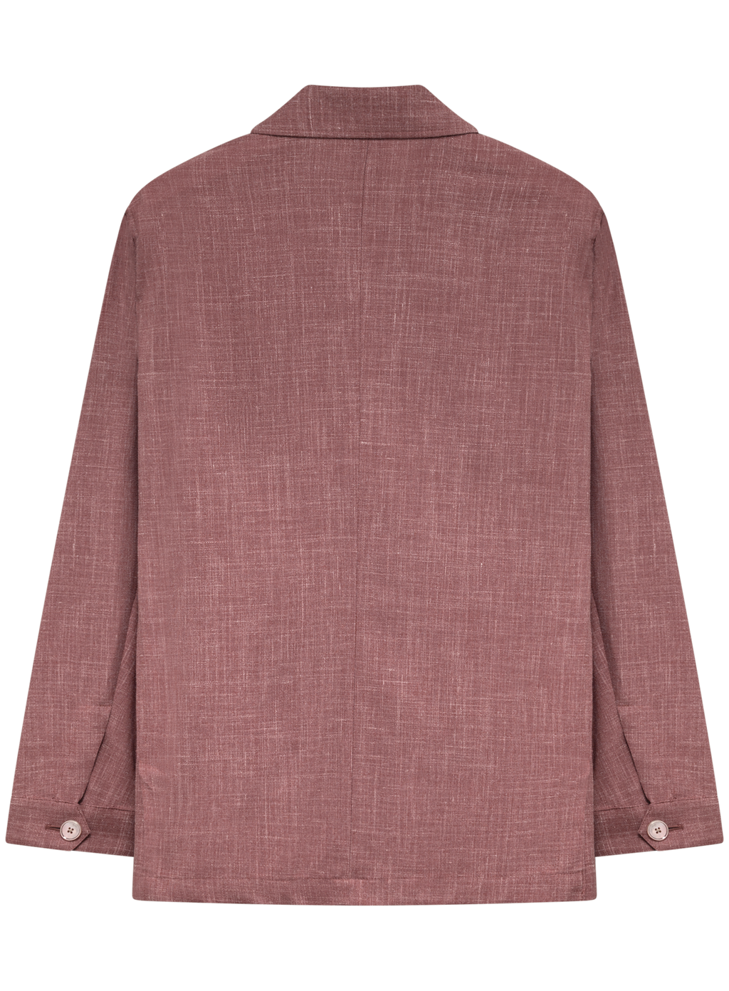Pak met shirt jacket van wol, zijde en linnen (loro piana-stof) | OUD ROZE