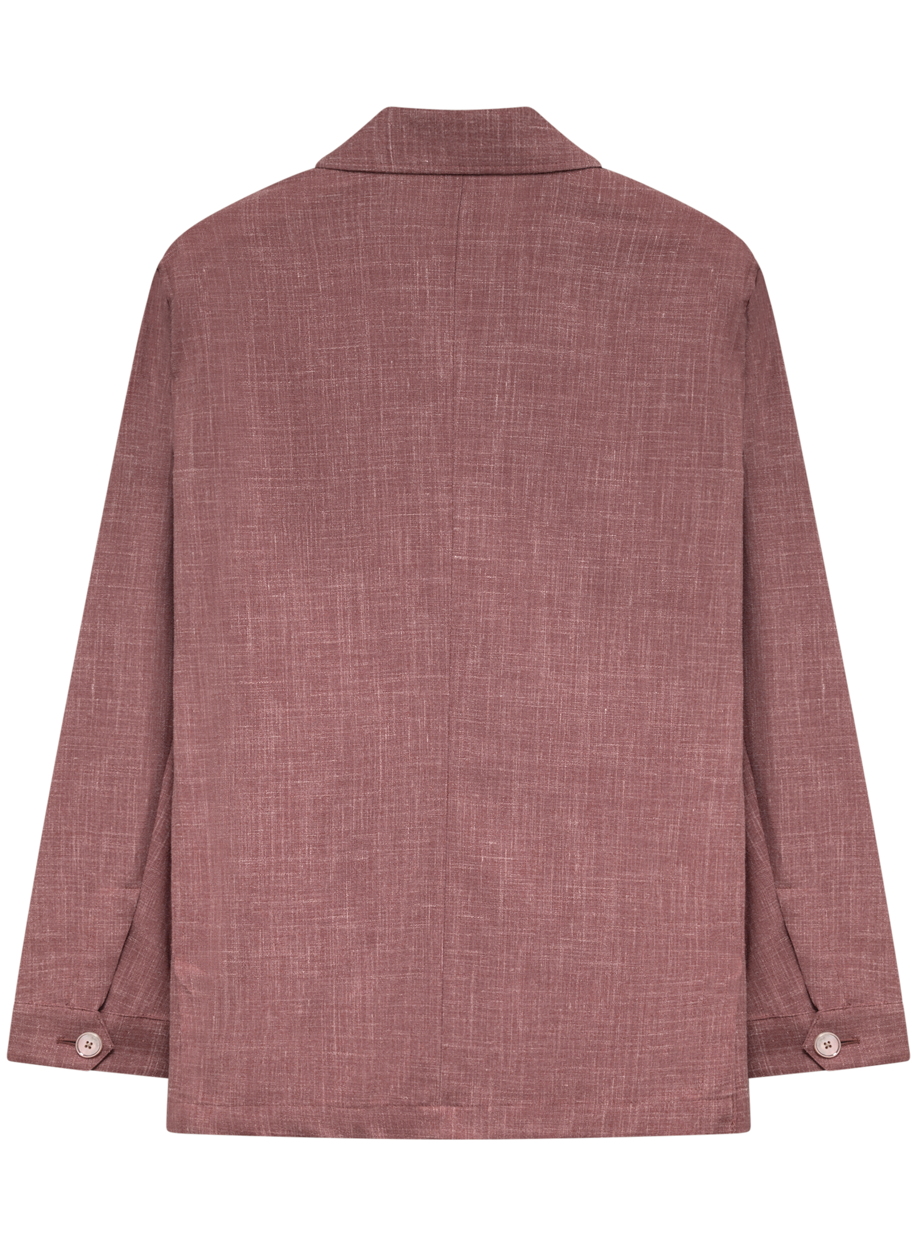 Pak met shirt jacket van wol, zijde en linnen (loro piana-stof) | OUD ROZE