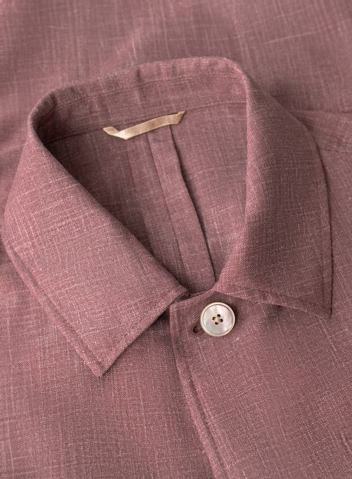 Pak met shirt jacket van wol, zijde en linnen (loro piana-stof) | FULL_WIDTH | OUD ROZE