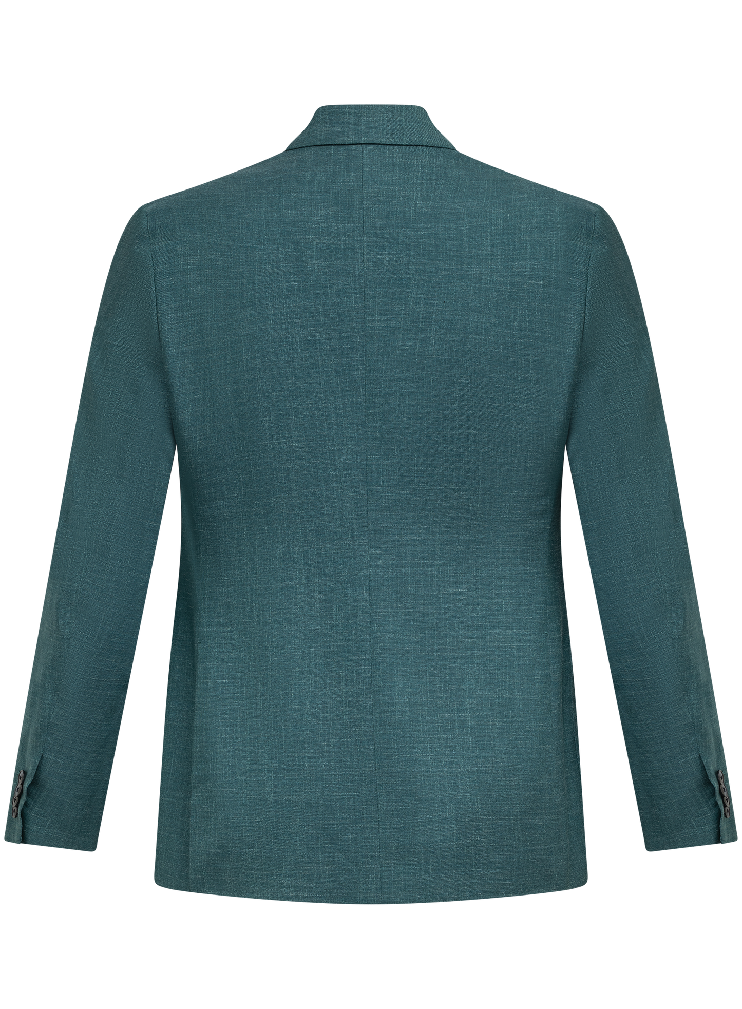 Double breasted pak van wol, zijde en linnen | Turqoise