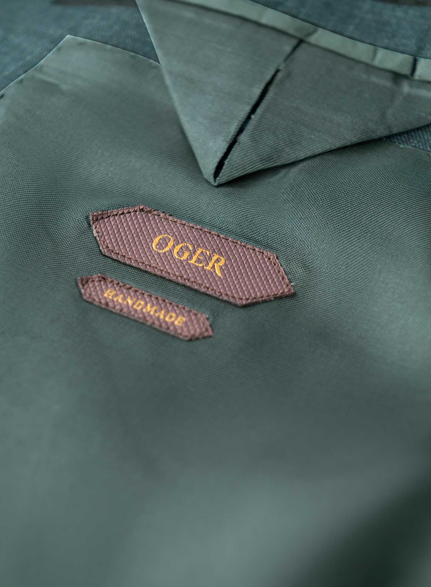 Double breasted pak van wol, zijde en linnen | Turqoise