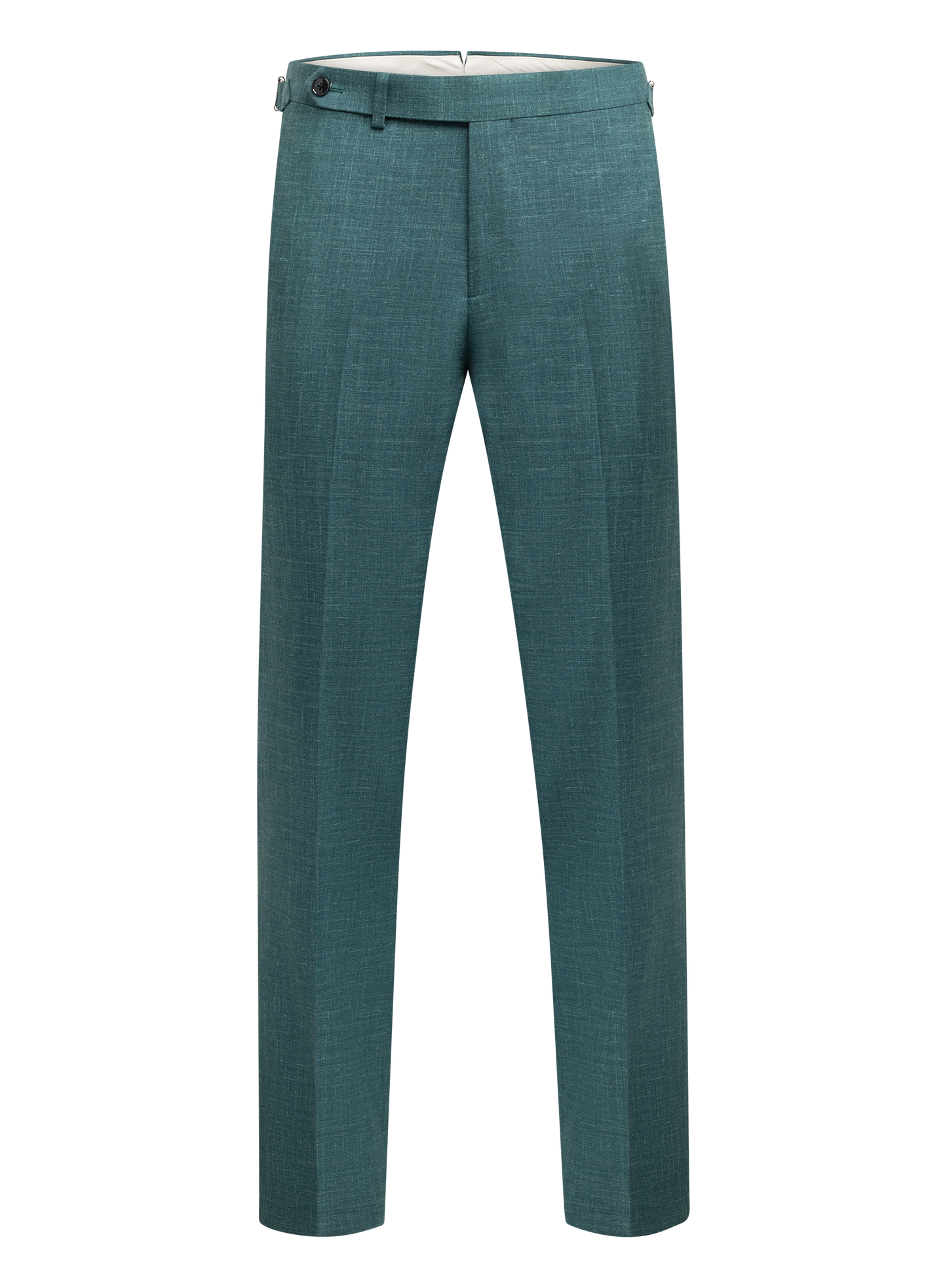 Double breasted pak van wol, zijde en linnen | Turqoise