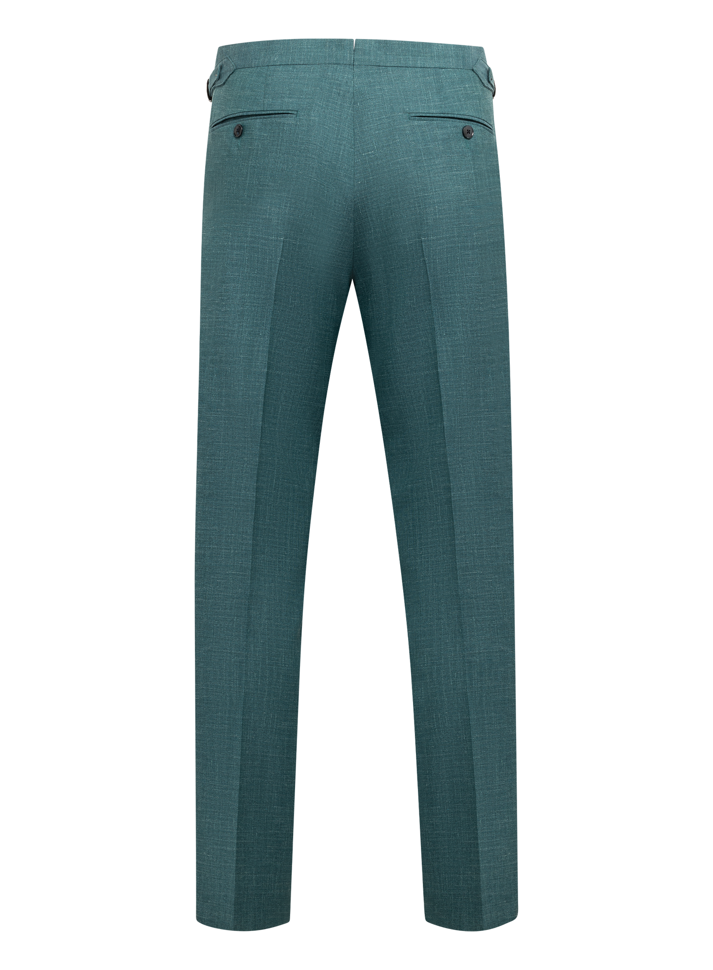 Double breasted pak van wol, zijde en linnen | Turqoise