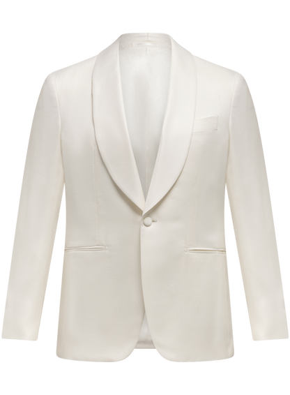 Smokingjasje van bamboe | Wit