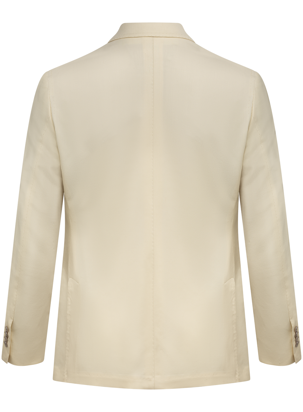 Double breasted jasje van wol, zijde en linnen | L.BEIGE