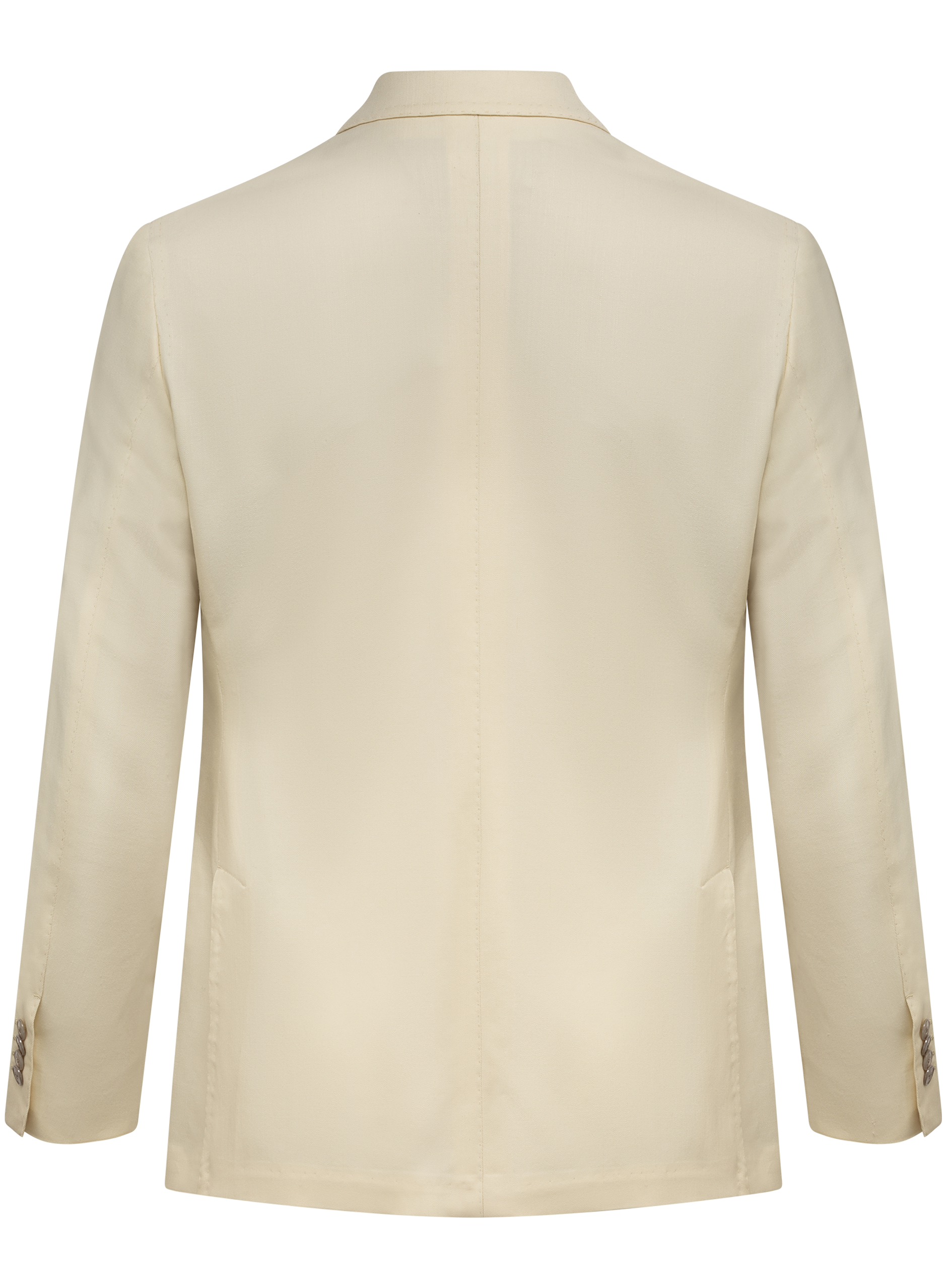 Double breasted jasje van wol, zijde en linnen | L.BEIGE