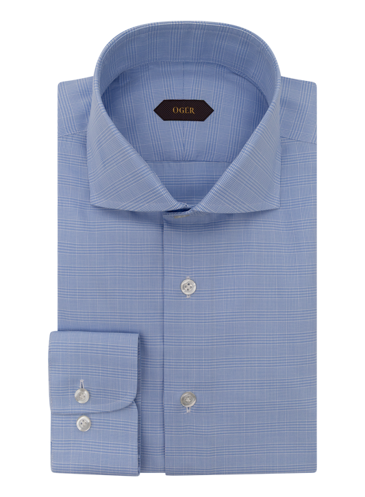 Geruit katoenen shirt | FULL_WIDTH | L.Blauw
