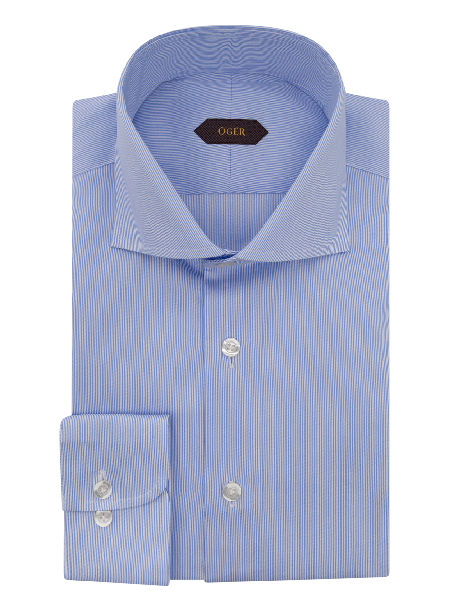 Gestreept katoenen shirt | FULL_WITH | Blauw