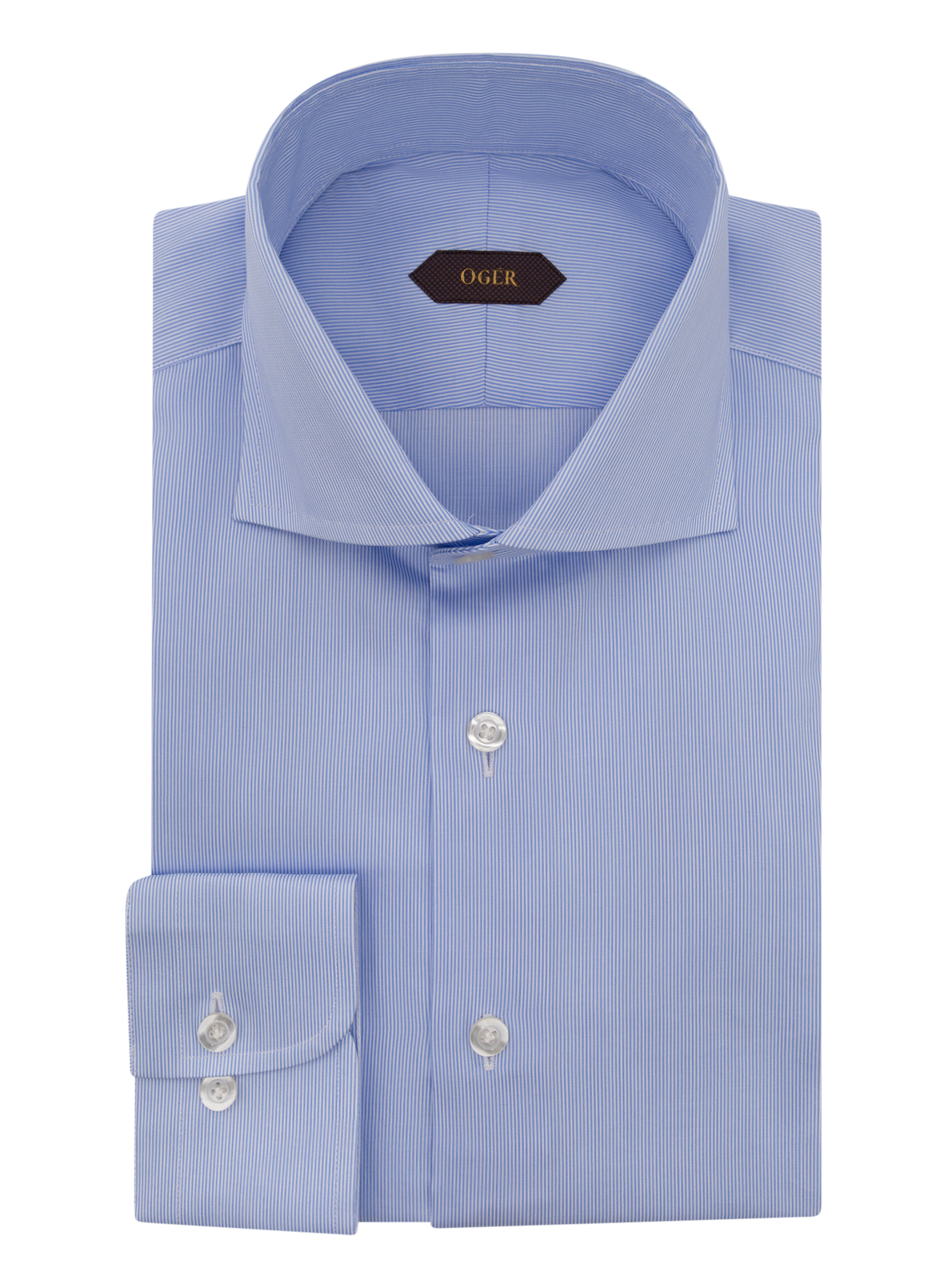 Gestreept katoenen shirt | FULL_WITH | Blauw