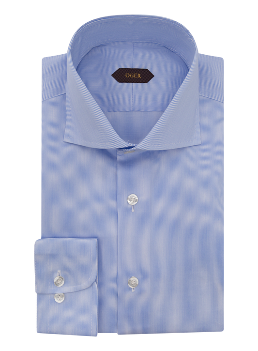 Gestreept katoenen shirt | FULL_WITH | Blauw