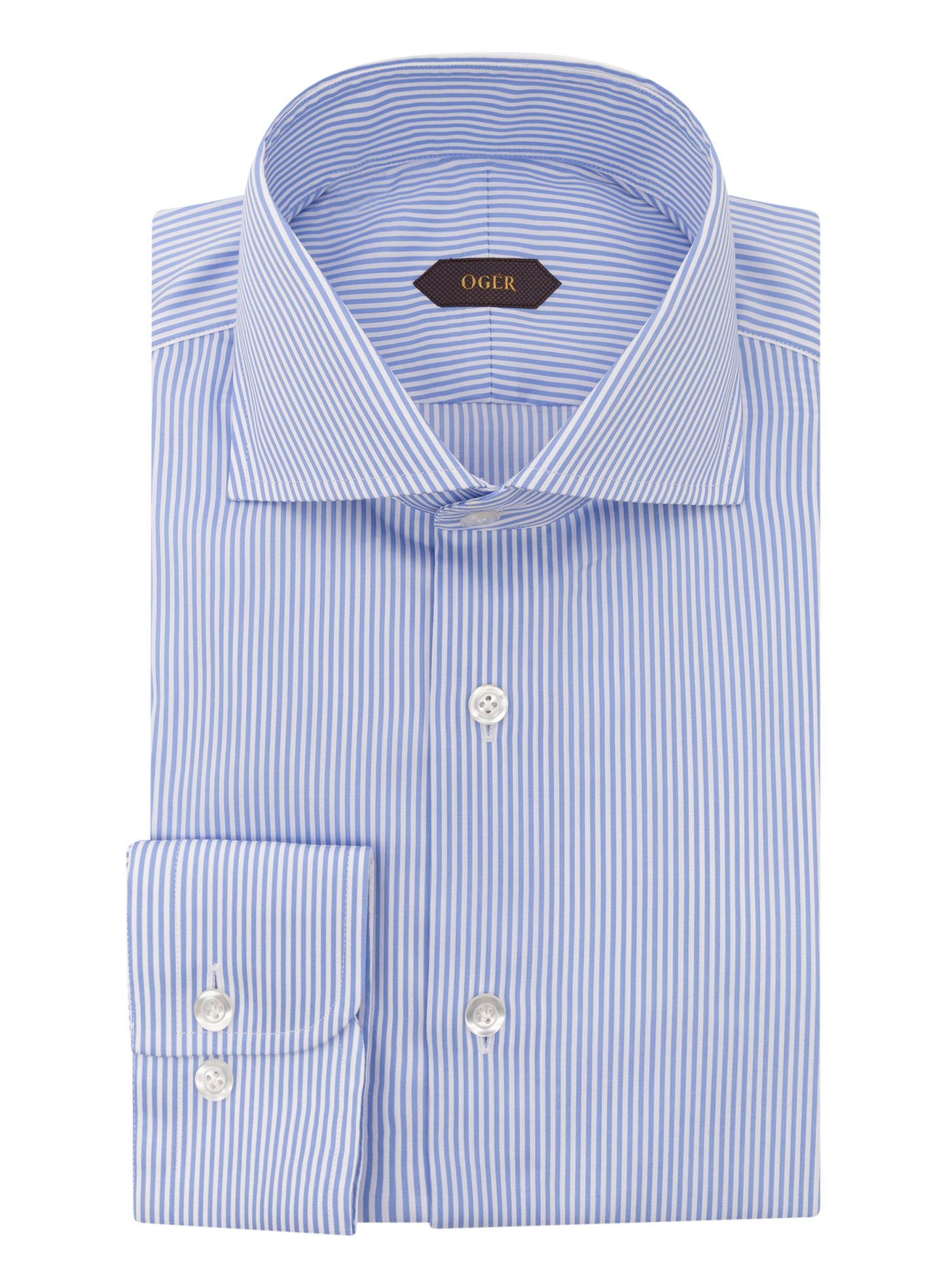 Gestreept katoenen shirt | FULL_WITH | Blauw