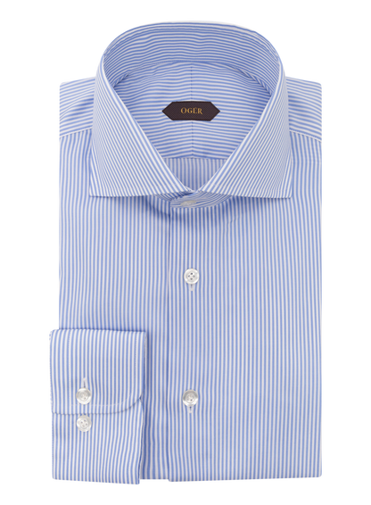 Gestreept katoenen shirt | FULL_WITH | Blauw