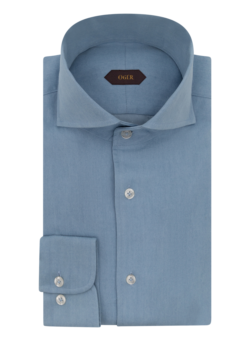 Denim overhemd van katoen | L.Blauw