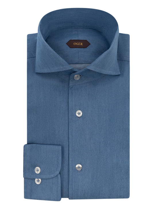 Denim katoenen shirt | FULL_WIDTH | Blue Denim