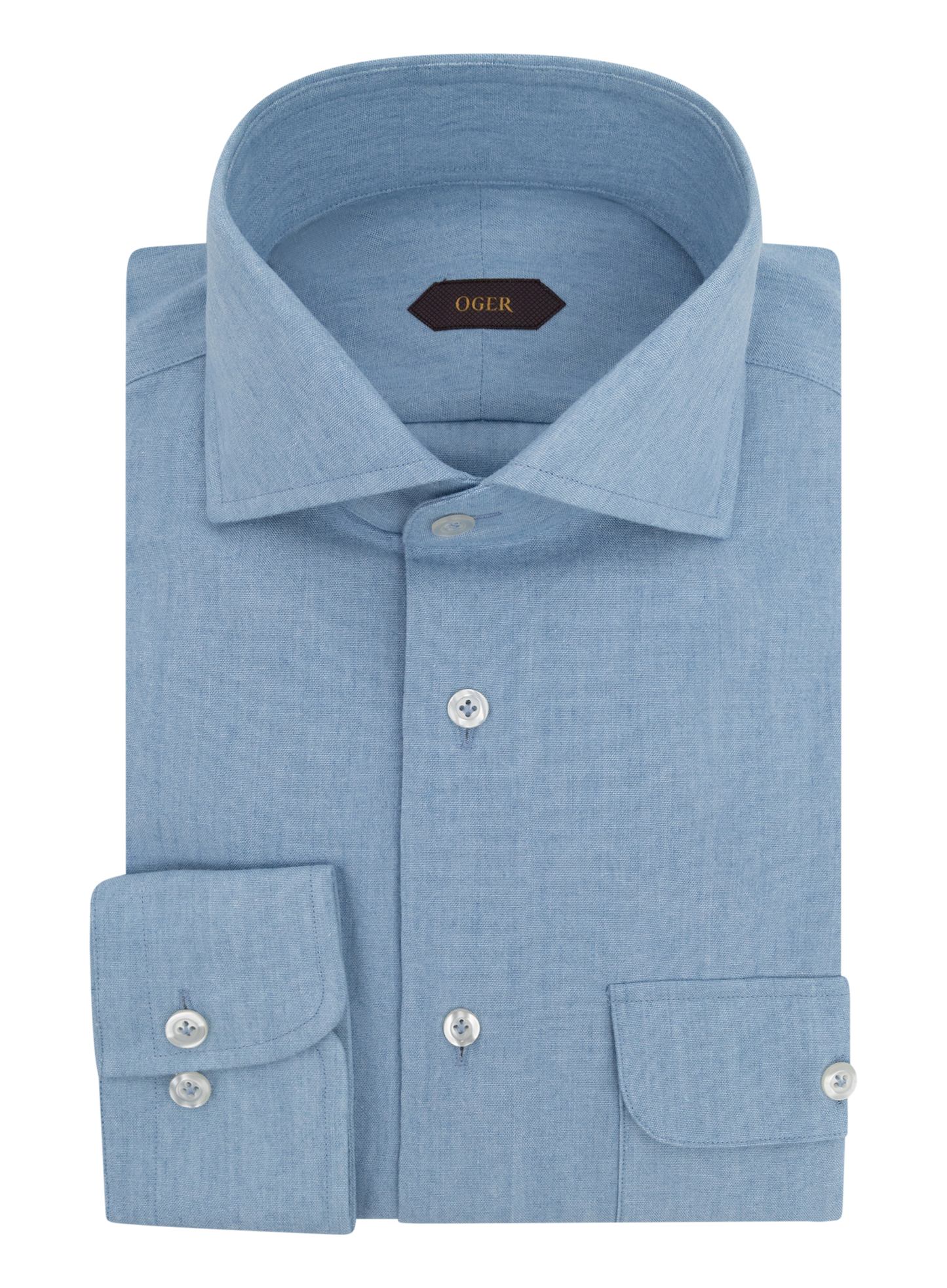 Katoen shirt | FULL_WIDTH | Blauw