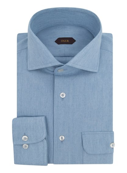 Katoen shirt | FULL_WIDTH | Blauw