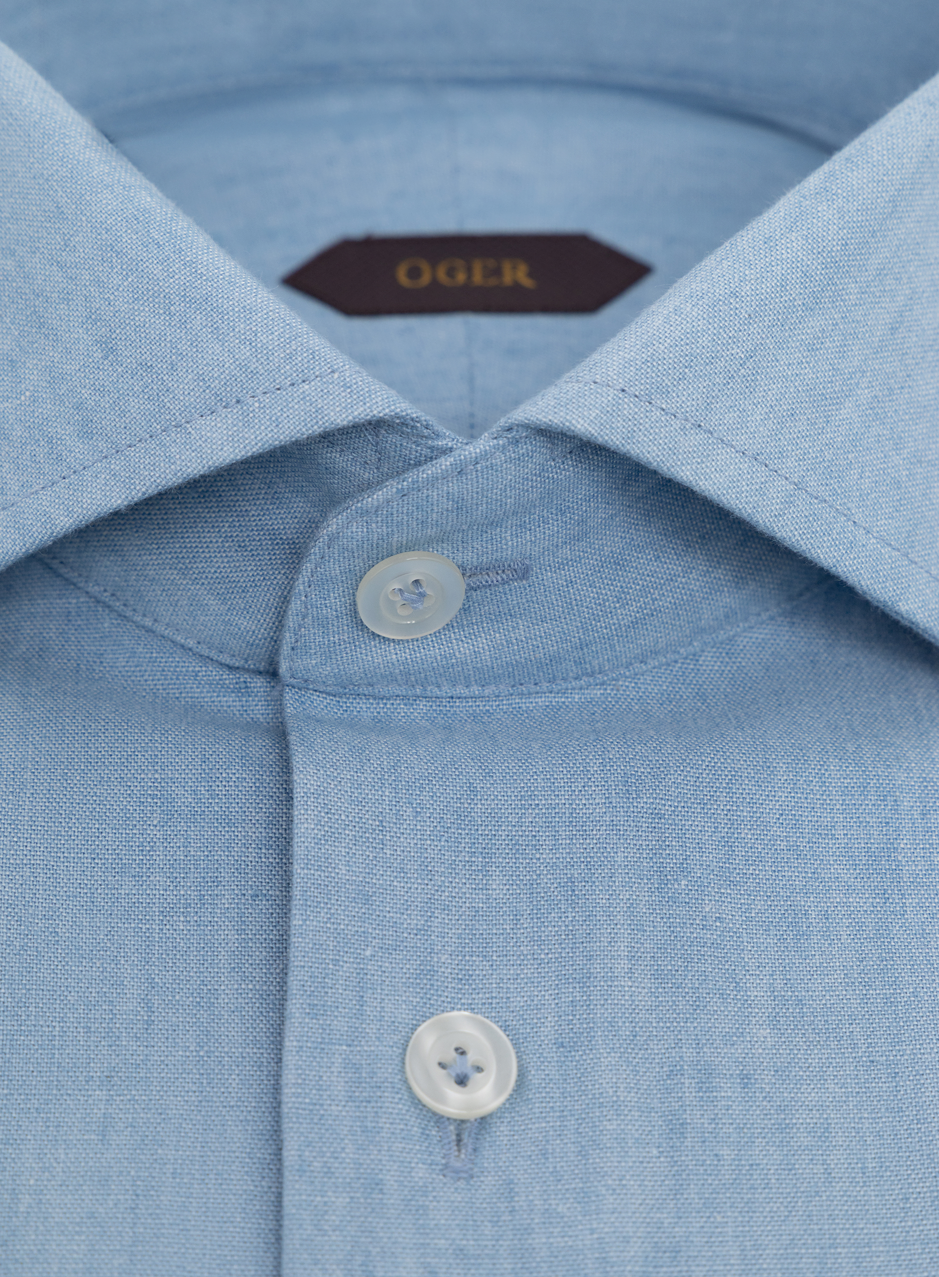 Katoen shirt | FULL_WIDTH | Blauw