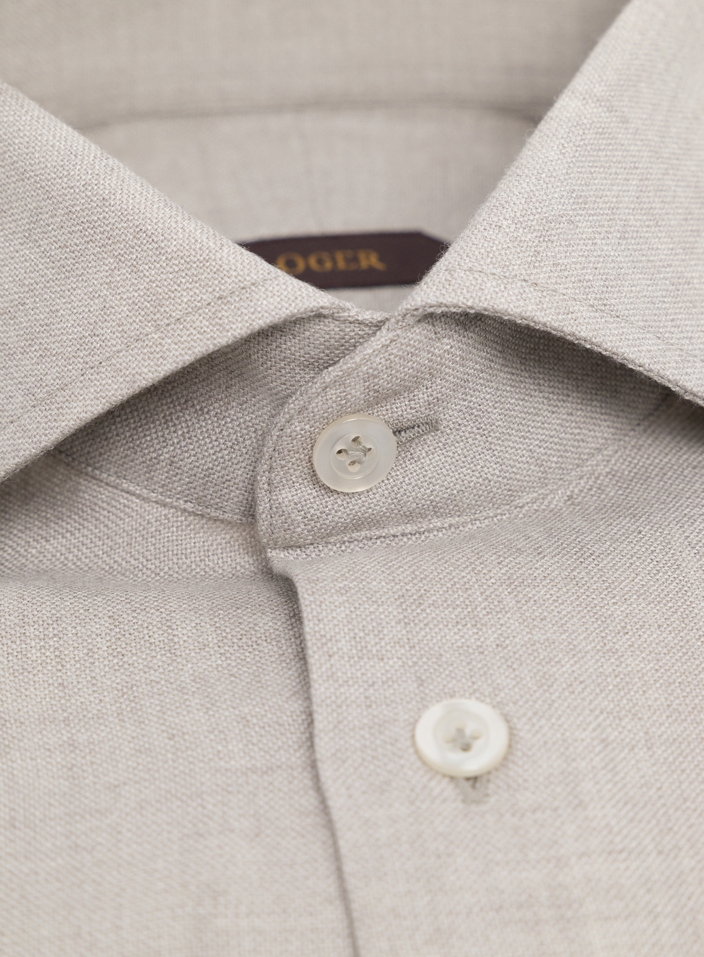 Overhemd van modal en wol | FULL_WIDTH | Beige