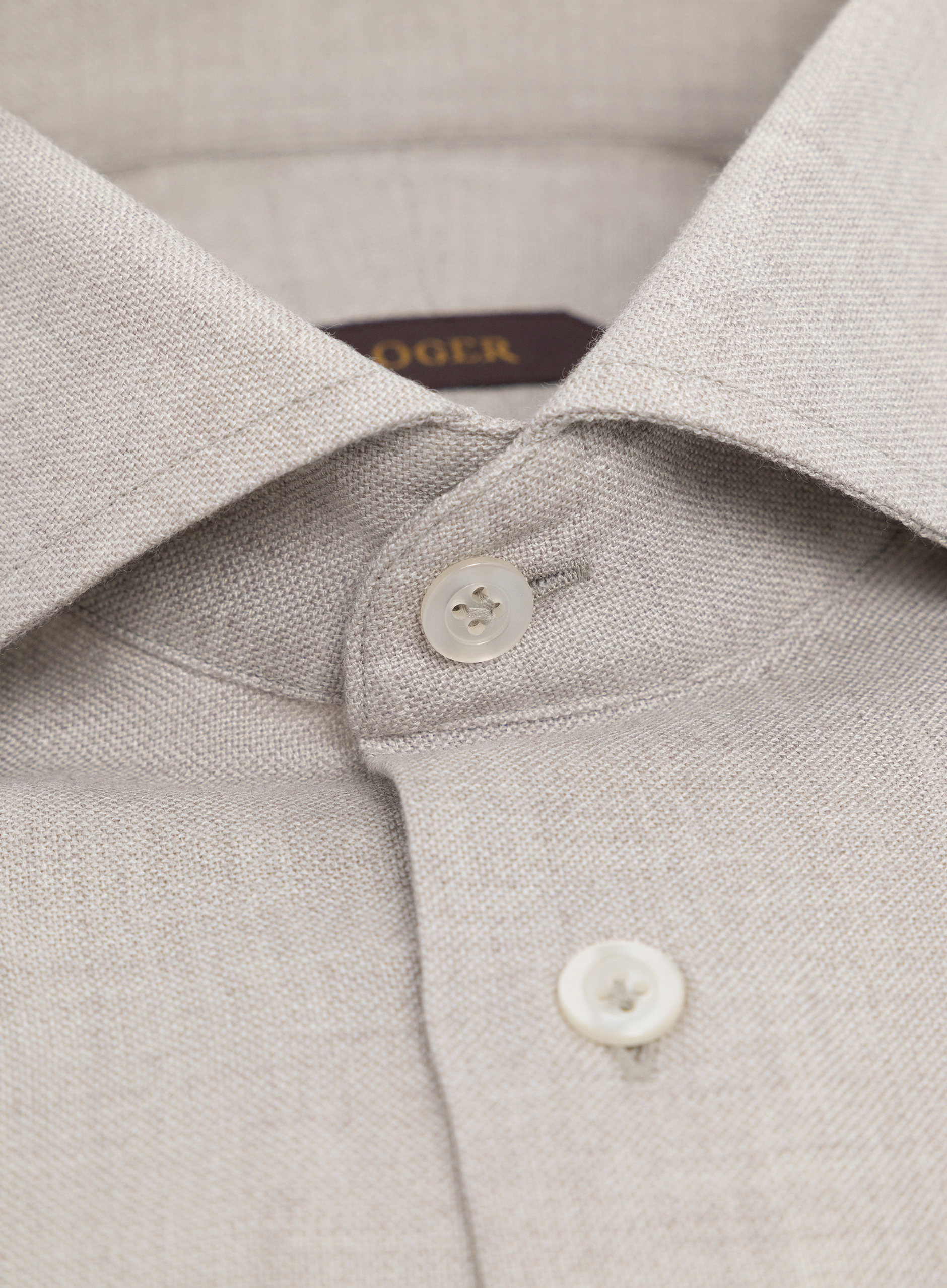 Overhemd van modal en wol | FULL_WIDTH | Beige