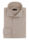 Gemêleerd overhemd van katoen | Beige