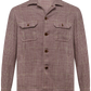 Glencheck overshirt van zijde, linnen en katoen | Multicolor