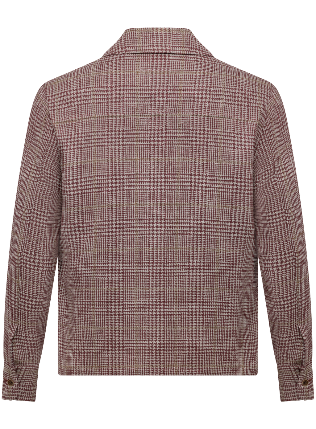Glencheck overshirt van zijde, linnen en katoen | Multicolor