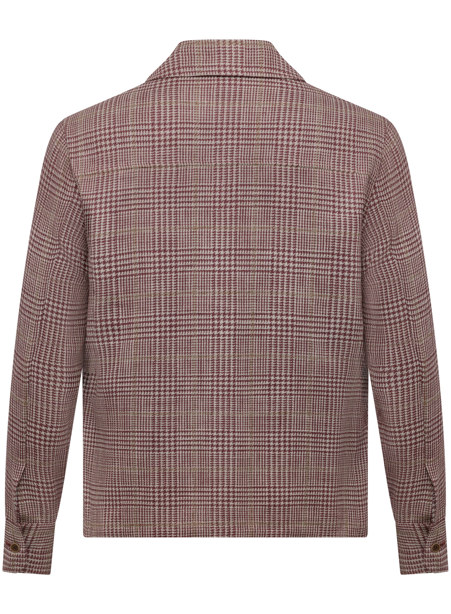 Glencheck overshirt van zijde, linnen en katoen | Multicolor