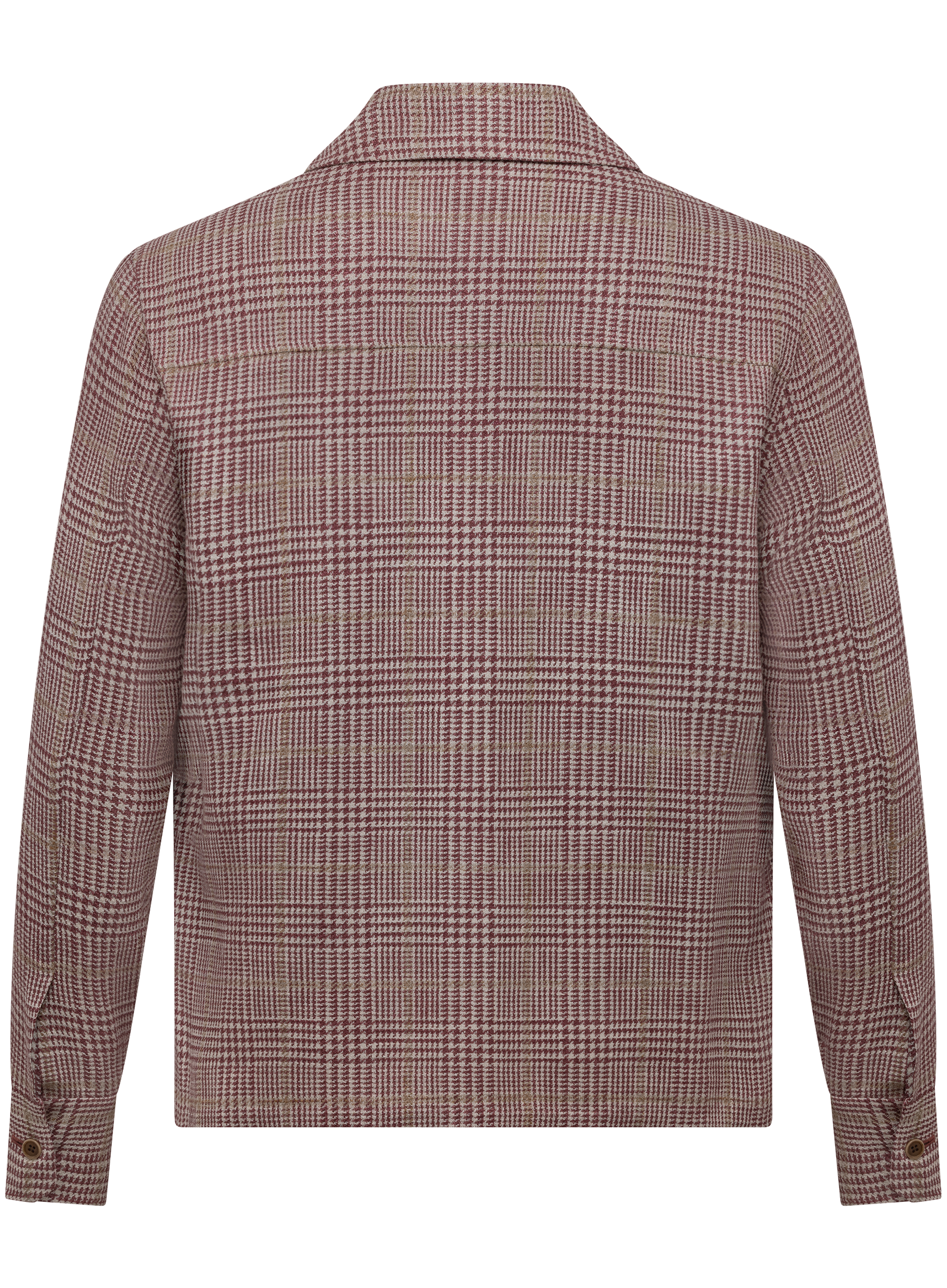 Glencheck overshirt van zijde, linnen en katoen | Multicolor