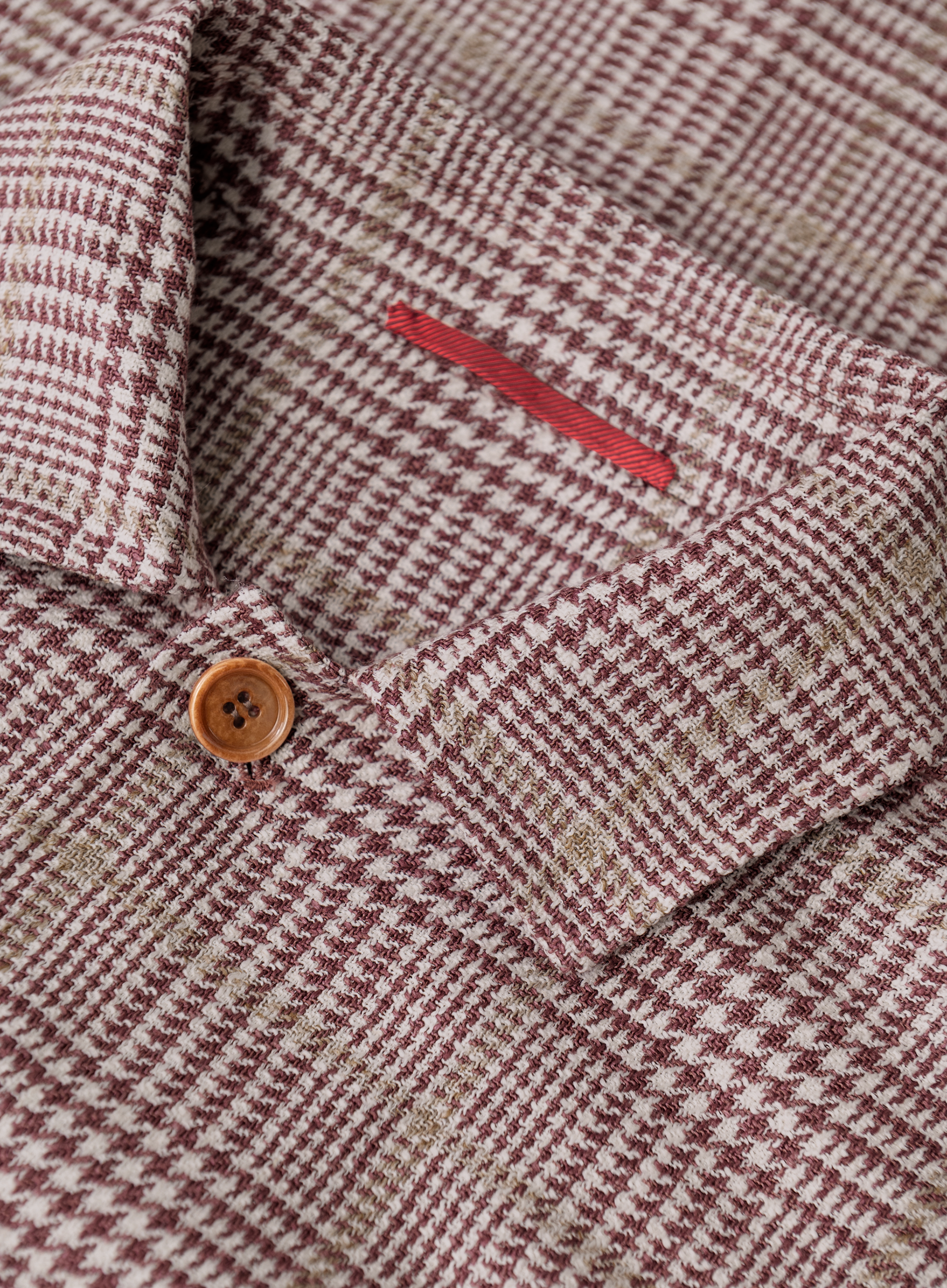 Glencheck overshirt van zijde, linnen en katoen | FULL_WIDTH | Multicolor