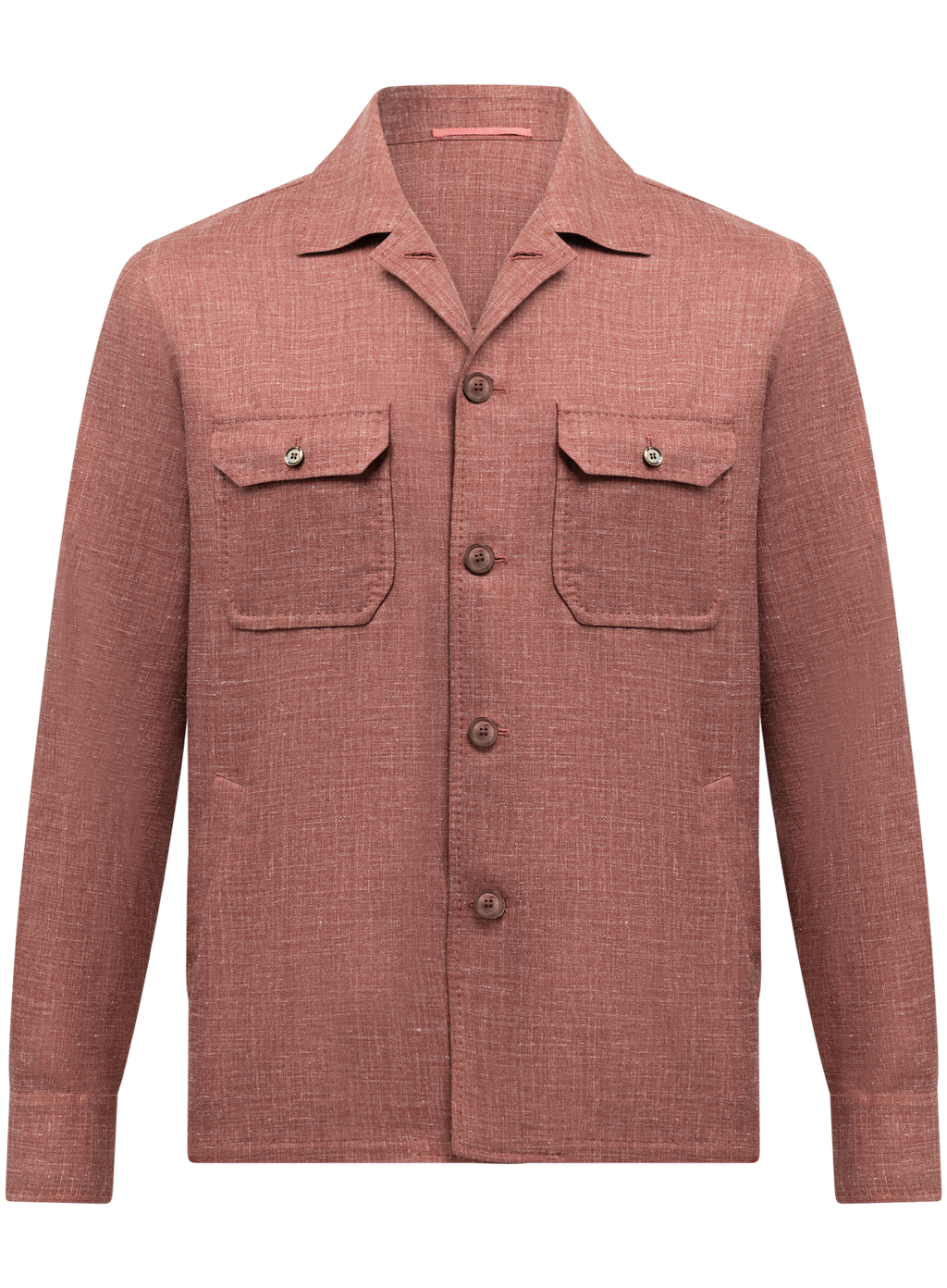 Overshirt van wol, zijde en linnen  | Bordeaux