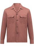 Overshirt van wol, zijde en linnen  | Bordeaux