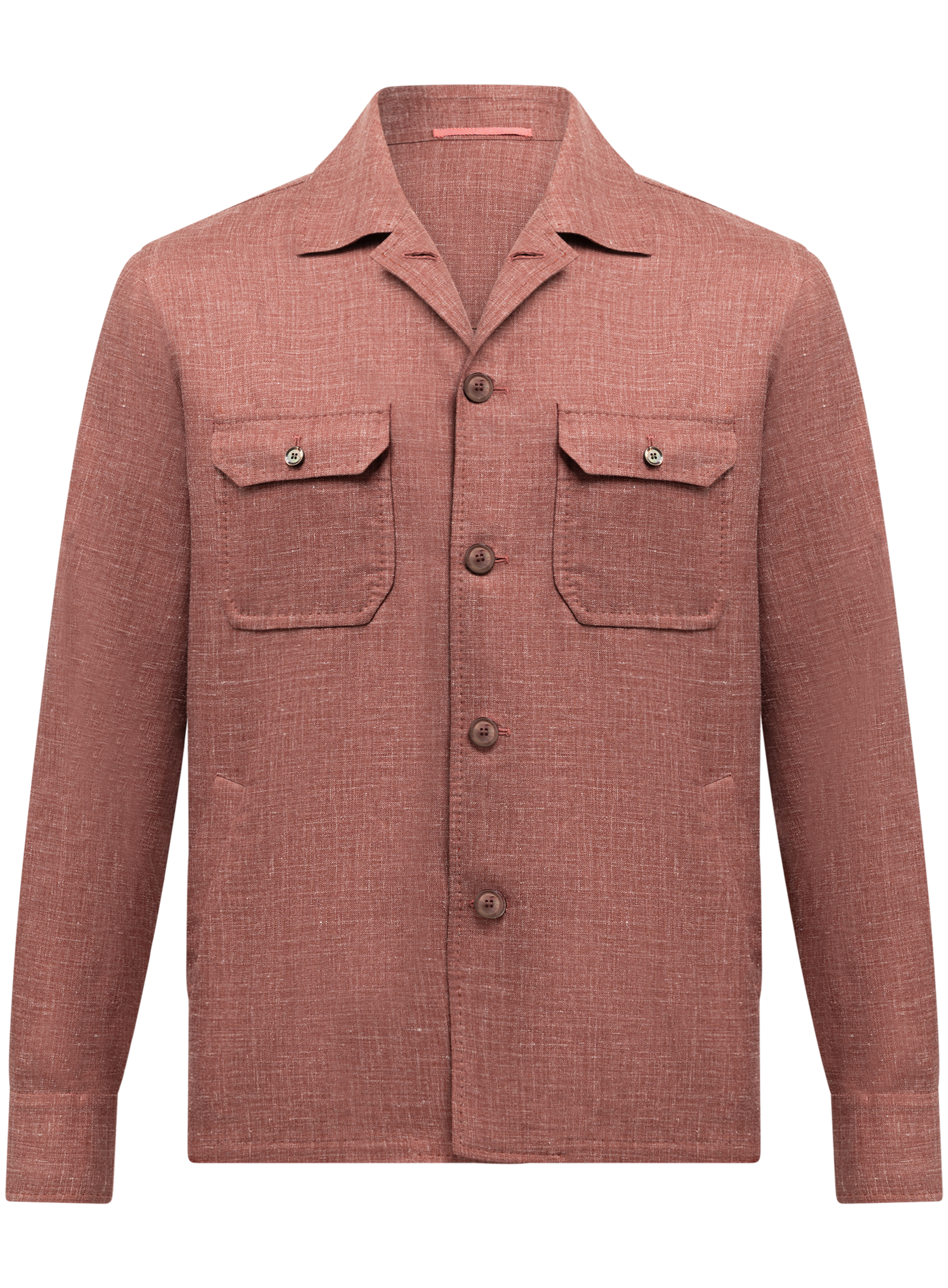 Overshirt van wol, zijde en linnen  | Bordeaux
