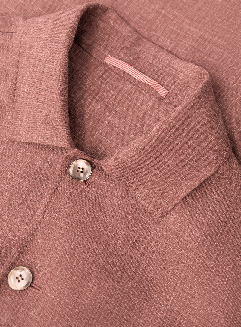 Wool, silk and linen overshirt