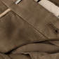 Bandplooi broek van katoen en linnen | FULL_WIDTH | TAUPE