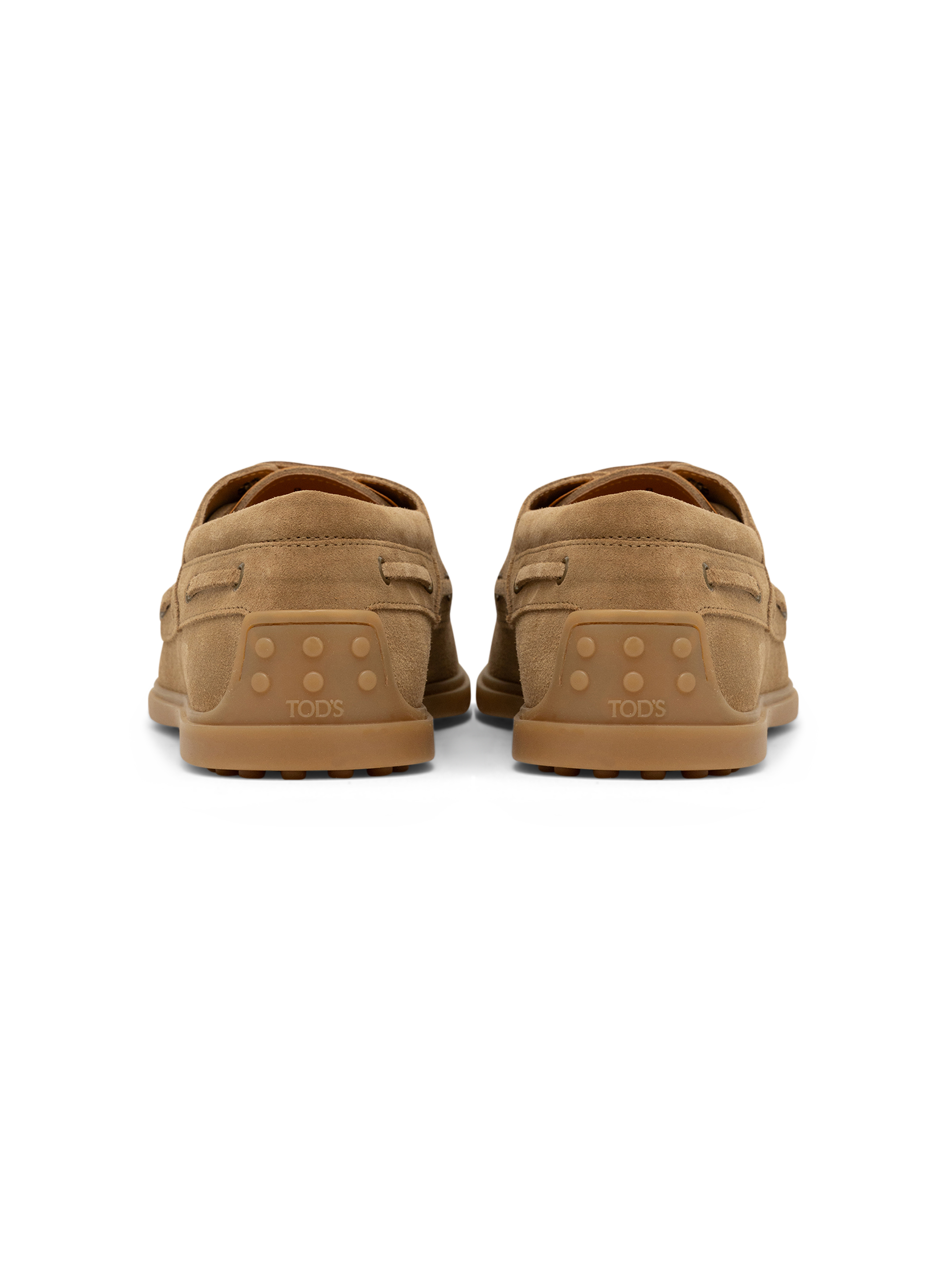 Lace-Up suède loafers | Beige