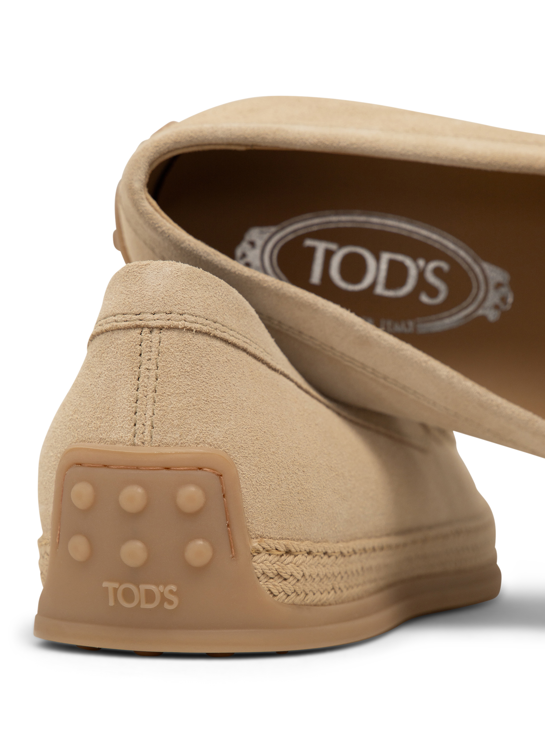 Suède slip-ons | Beige