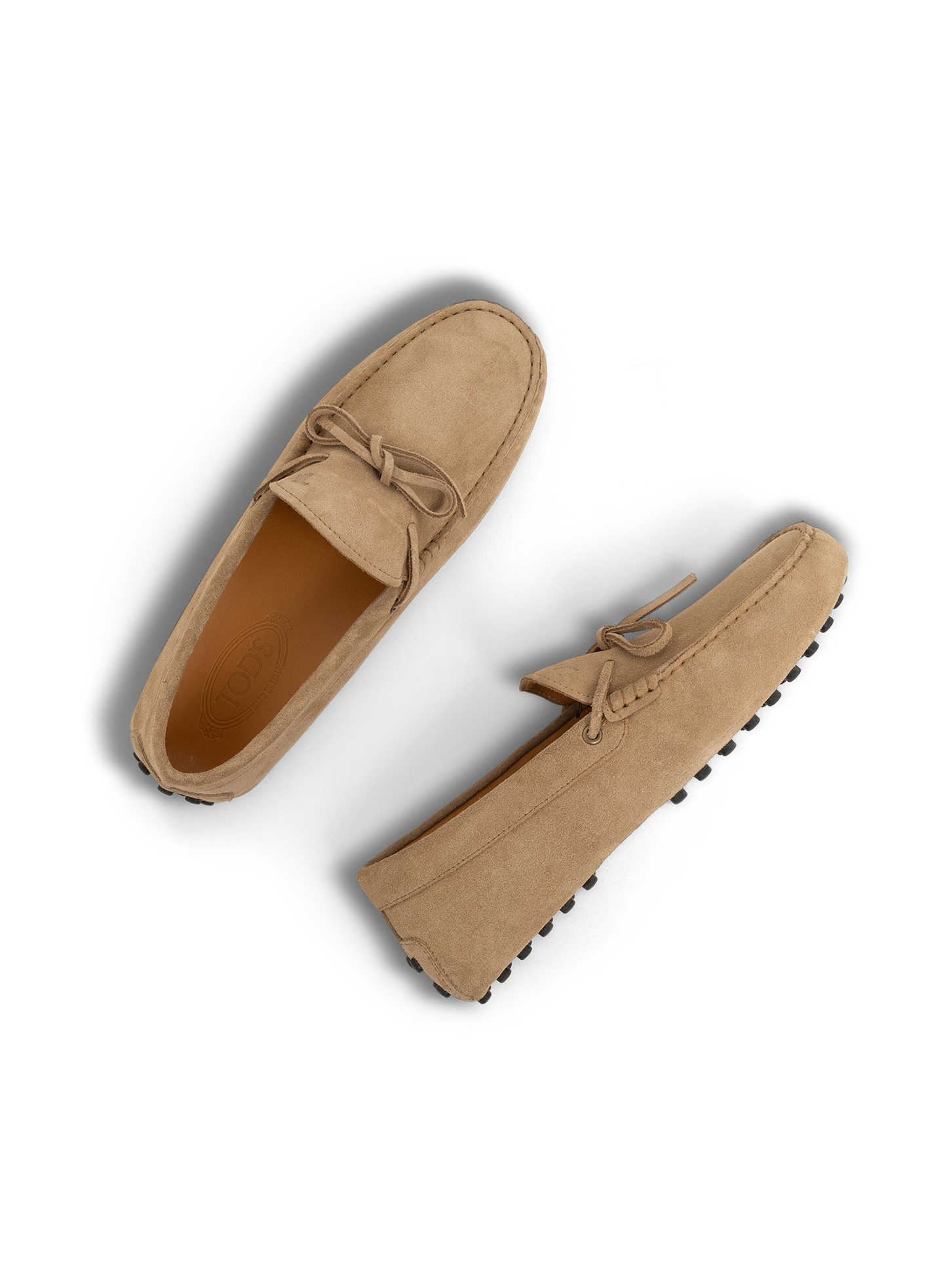 Gommino loafers van suède | Beige