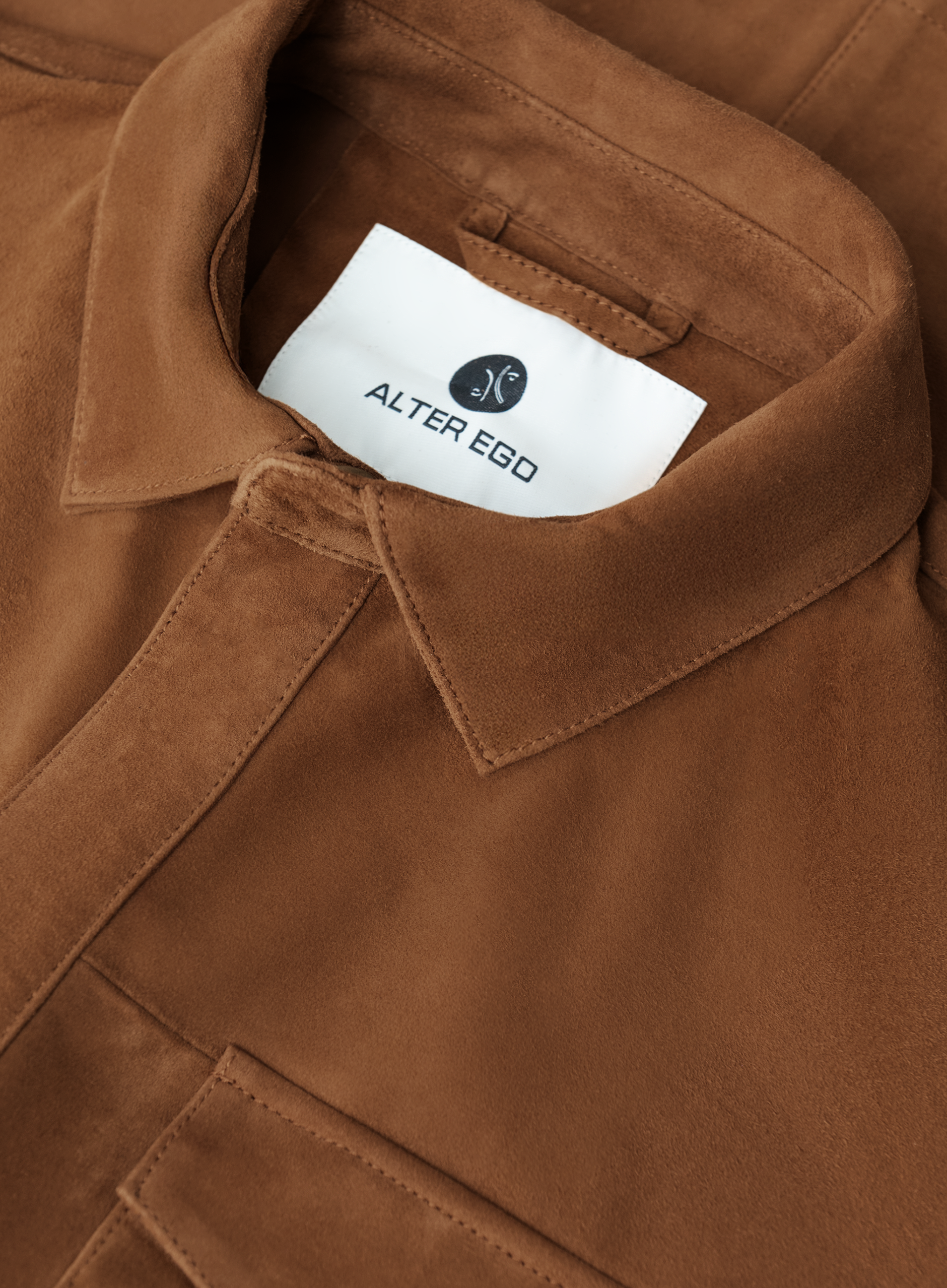 Robert overshirt van suède | COGNAC