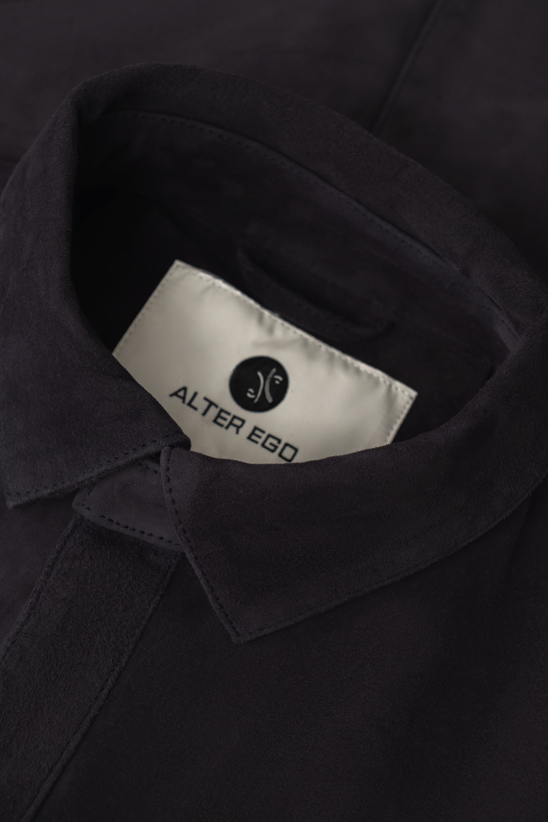 Robert overshirt van suède | FULL_WIDTH |  BLUE NAVY