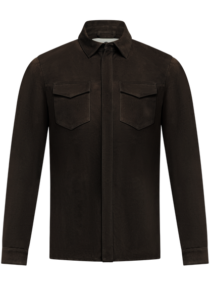 Robert overshirt van suède | D.Bruin