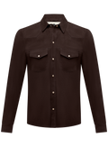 Kayce overshirt van suède | D.Bruin