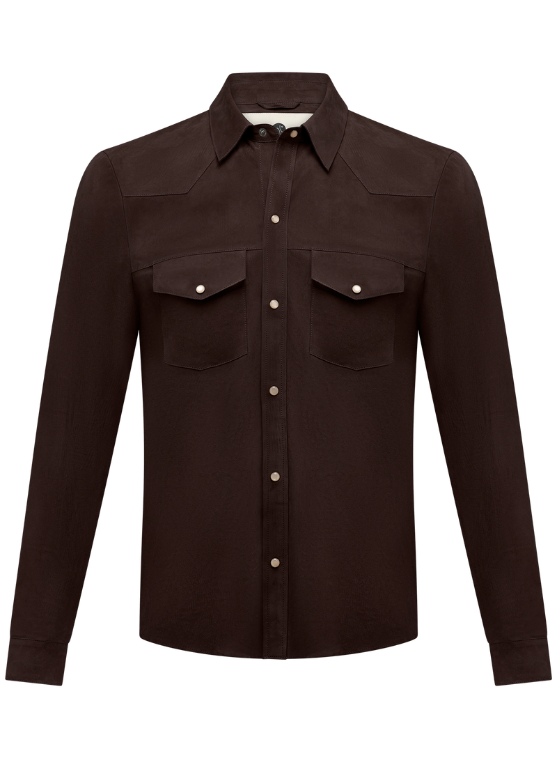 Kayce overshirt van suède