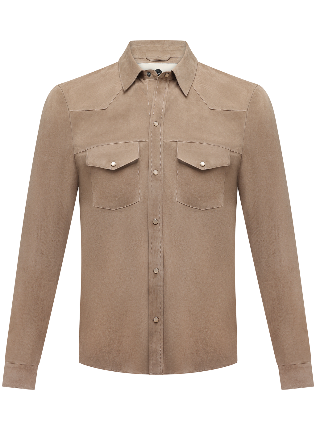 Kayce overshirt van suède | Beige